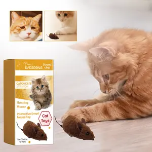 Cat And Dog Fun Simulation Mouse Voice Relief Plush Interactive Toy chewy  vet  care supre ball rolling  cat  toys pupsicles  for  dogs