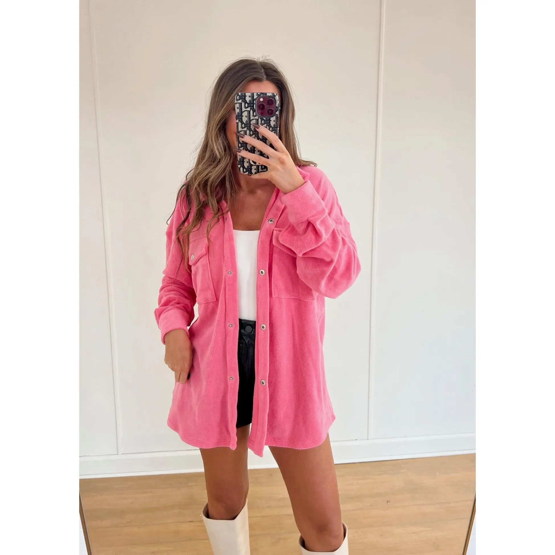 Polly Pink Shacket