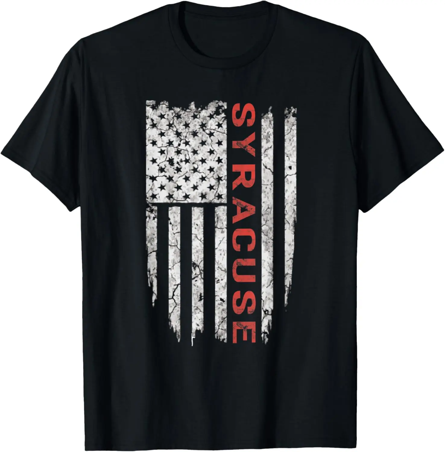 Cotton(pure) American City State Syracuse T-shirt Proud USA Tee Shirts