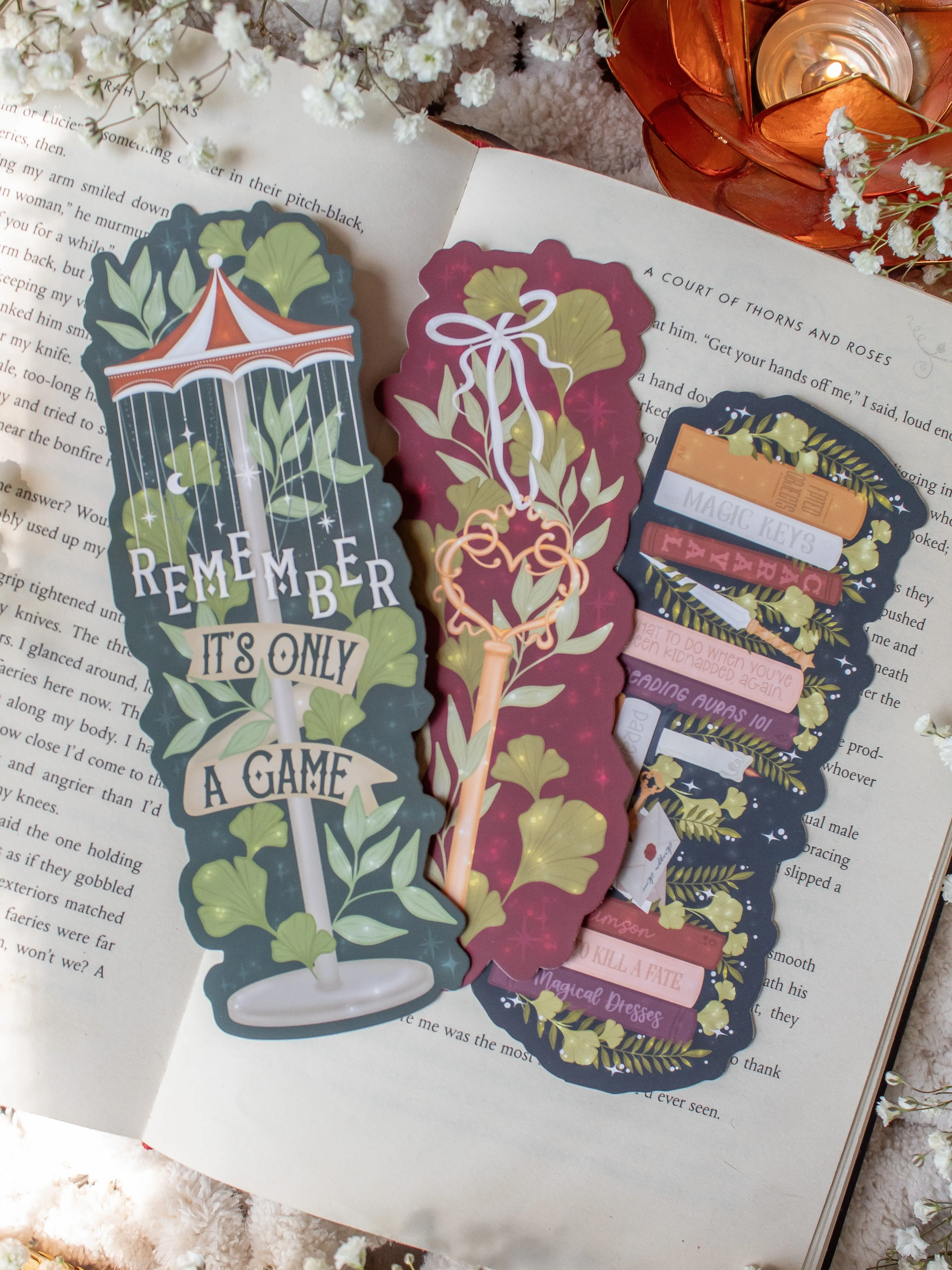Caraval Die-Cut Bookmarks for Booktok Fantasy and Romantasy Readers | Officially Licensed