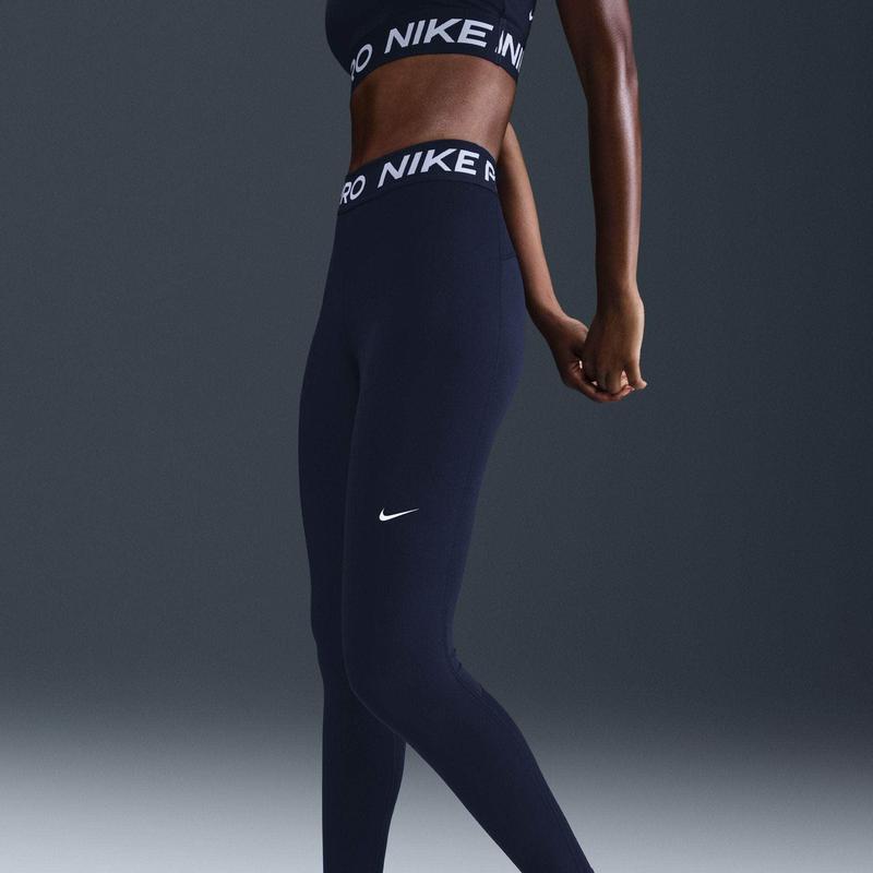 Nike Pro Mid-Rise Mesh-Paneled Leggings - Women's