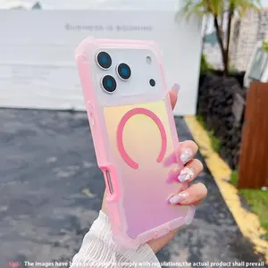 Magnetic Shockproof Phone Case with Color-Changing Design, Compatible with iPhone 17 Pro Max, 17, 16 Pro Max, 15 Pro Max, 14, 13