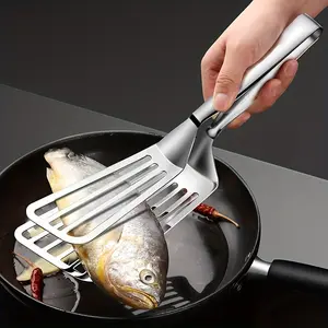 Multifunctional stainless steel serving tongs, suitable for buffets, frying fish, bread, steaks, salads and desserts - kitchen tools for easy preparation and presentation of food