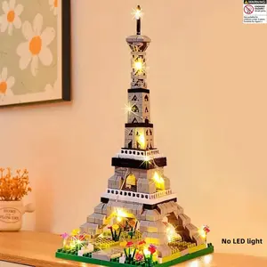 Eiffel Tower Design Building Blocks, 1 Box Mini Eiffel Tower Model Building Blocks, Creative and Educational Building Blocks, Building Set
