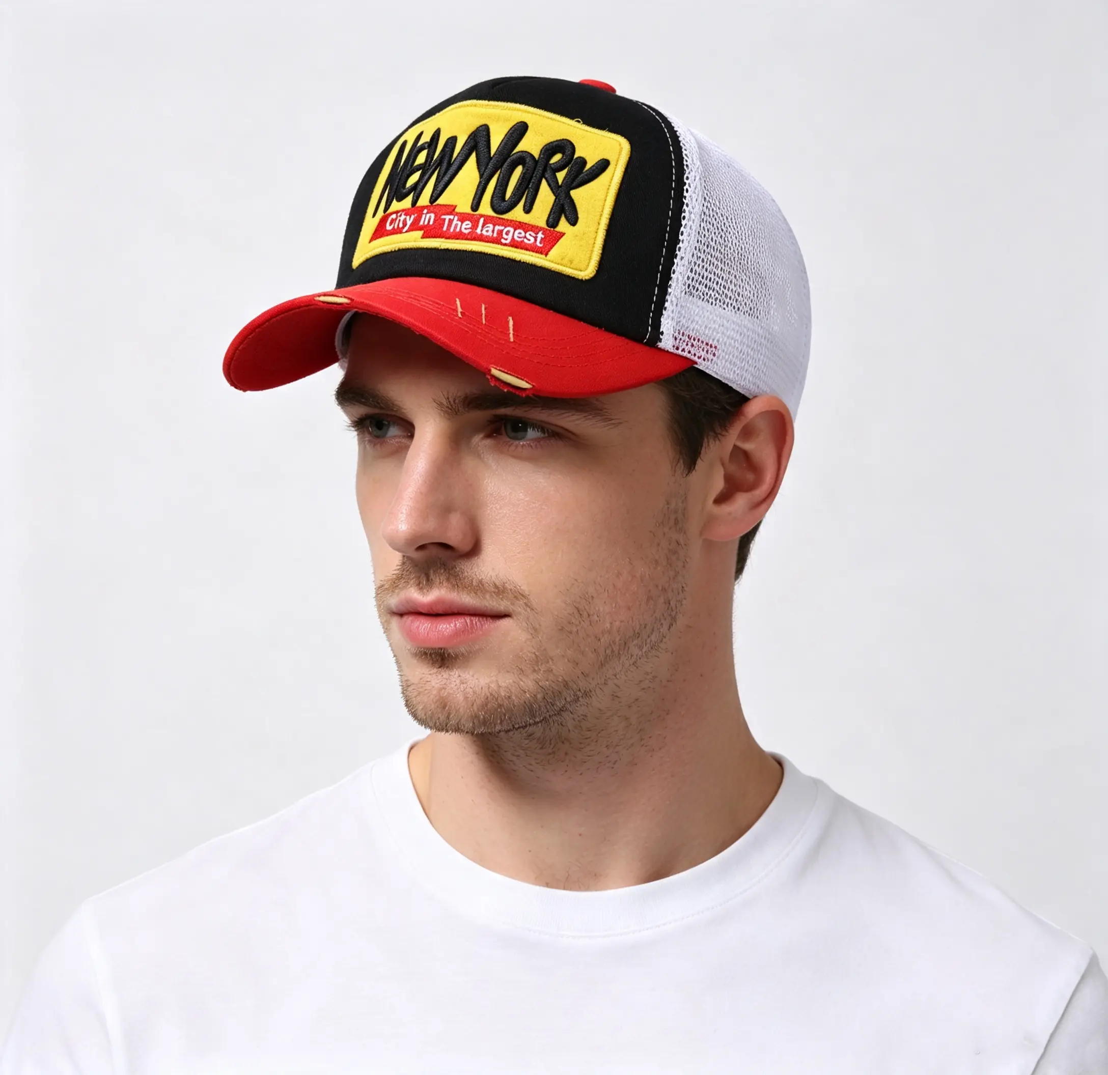 Neutral baseball cap, adjustable breathable sun hat, letter embroidery for travel, beach and hiking, outdoor sun shading baseball cap