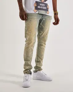 GFTD LA Kevin Slim Rhinestone Denim Jeans