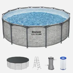 New Bestway Steel Pro MAX Above Ground Swimming Pool Set