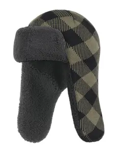 OUTDOOR SHAPING Winter Trapper Hat – Windproof Trooper Cap with Full Ear Coverage, Warm Forehead Pad, Multi-Material Shell (Flannel / Water-Resistant Taslan / Corduroy) for Hunting & Extreme Cold Outdoor Activities