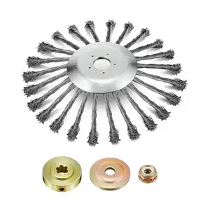 Weed Wacker Replacement Heads,Steel Wire Trimmer Head,Duty Weed Brush Cutter Attachment for Electric & Cordless String Trimmers,ldeal for Grass,Moss & Rust Removal.