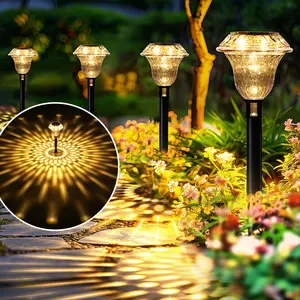 SOLPEX Solar Lights Outdoor, Pathway Garden Decor Lights, Solar Powered Waterproof Decoration for Patio Front Porch Yard Outside Landscape Lighting