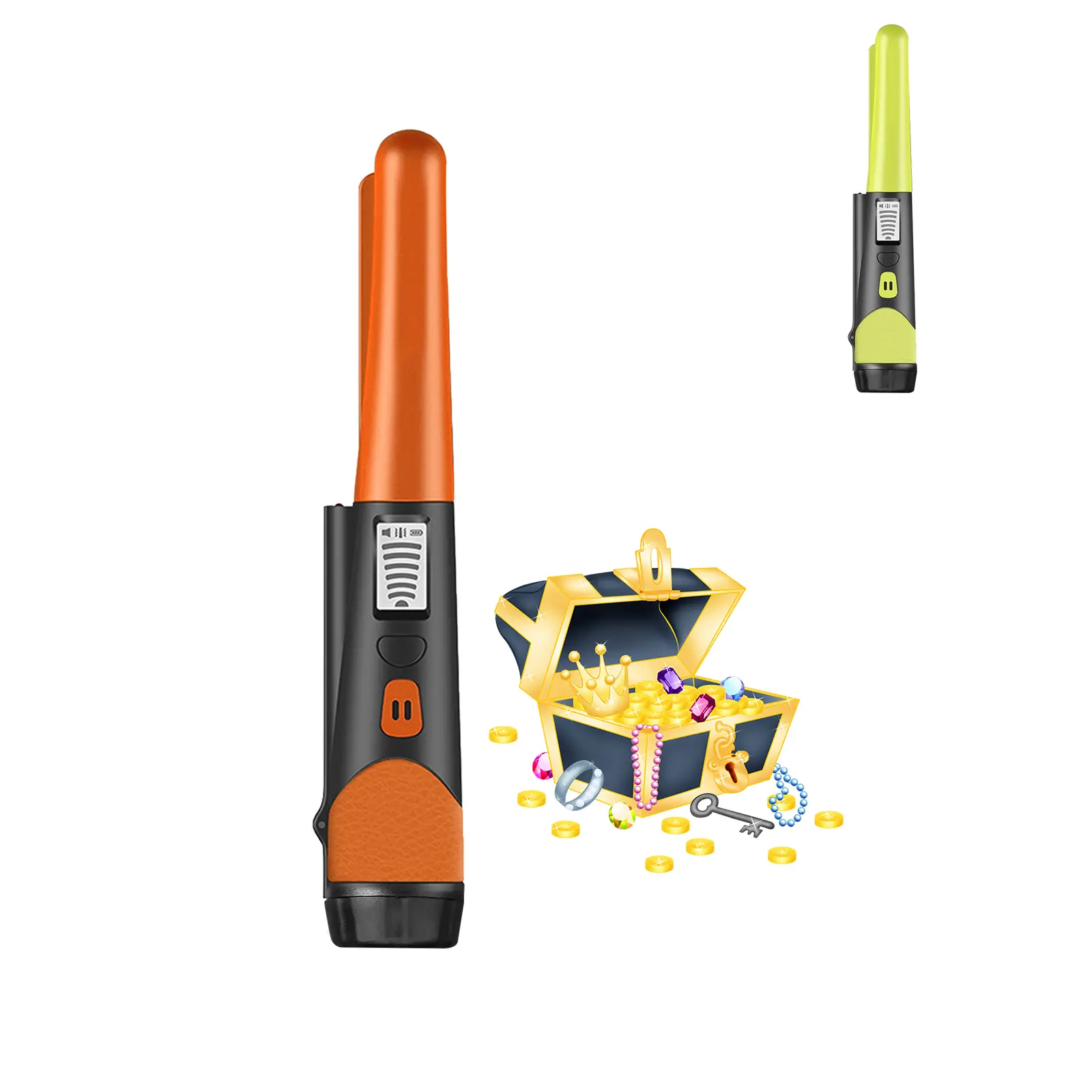 Portable Handheld Metal Detector Pinpointer, High Sensitivity, LCD Screen, 360° Scanning, Garden Tool for Sand & Lawn Detection