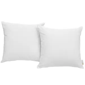 Modway Convene Two Piece Outdoor Patio Pillow Set in White