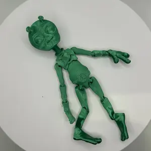 Friendly Alien Figurine 3D Printed – Posable Home Decor or Desk Toy