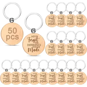 Fumete 50 Pcs Employee Appreciation Gifts Thank You Keychains Bulk Appreciation Inspirational Keychains Thank You Gifts for Volunteer Graduation Coworker Student Teacher Nurse