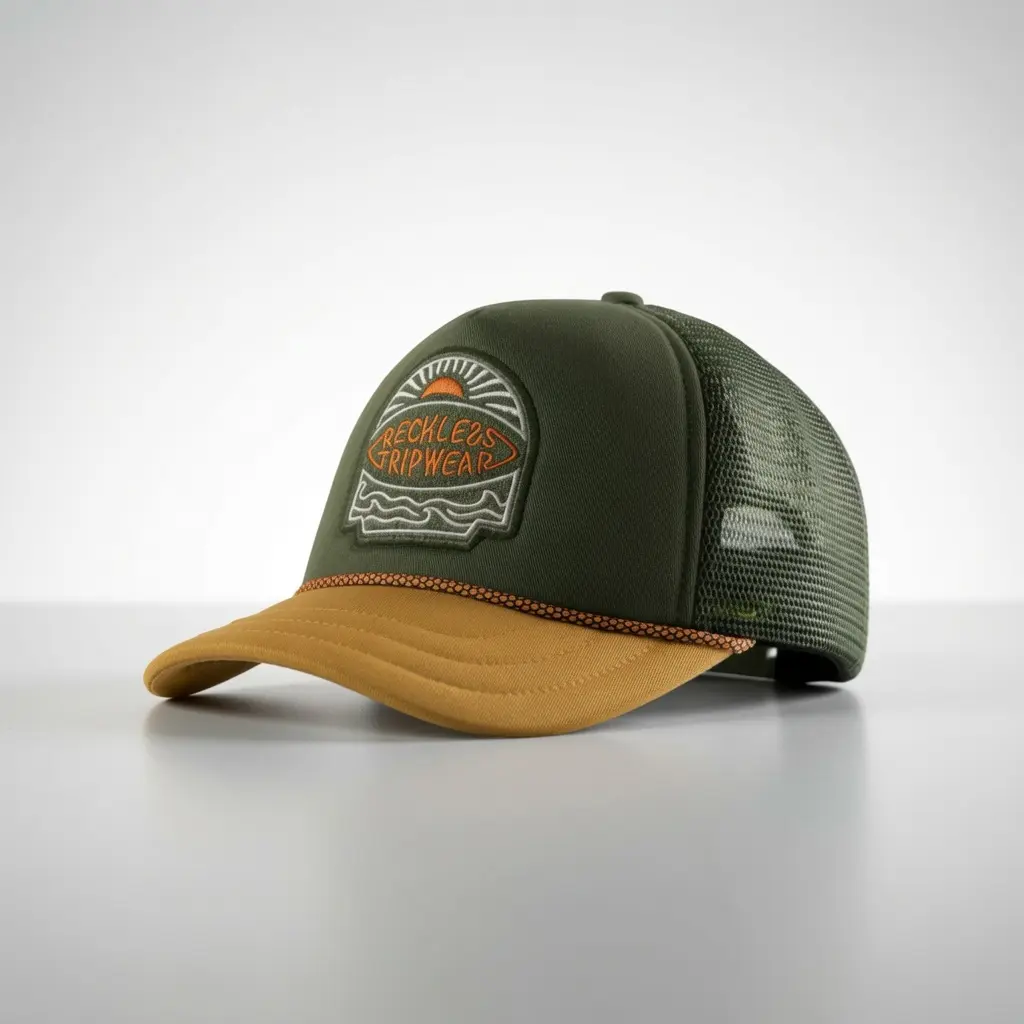 Adventure Mesh Trucker Hat Premium Outdoor Baseball Cap Adjustable Curved Brim Hiking Hat Unisex