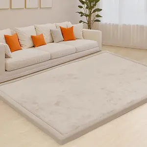 Play Mat for Floor,1.3" Thick Memory  Area Rug for Living Room,Soft  Crawling with Non-Slip Bottom for ,,59"x71"  Time  Rugs,Yoga(Beige)