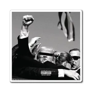 Trump Shooting Meme Car Magnet Magnetic Anything can be an ablulm cover, Trump campaign magnet.  Trump Decor Lightweight Trump trump2024 Trump merchandise Trumpfunny meme funny magnets Trumpmagnet  magnettrump president campaign albumcover trumpalbumcover