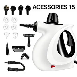 1050W Pressurized Handheld Natural Steam Cleaner with 15 Replacement Parts - Handheld Steam Cleaning Tool for Home, Kitchen Supplies, Car - Ideal Gifts
