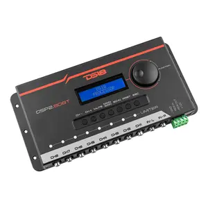 DS18 DS-DSP2.8DBT 2-Channel In and 8-Channel Out Digital Sound Processor with Bluetooth and LCD Screen DS18