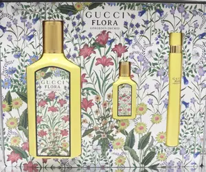 Gucci Flora Gorgeous Orchid 3Pcs Gift Set ( 3.3oz EDP Spray + .33oz EDP Spray + .16oz EDP Spray ) for WOMEN
