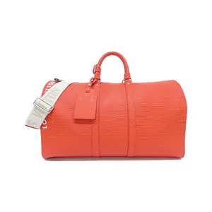 Pre-owned Louis Vuitton Calfskin Tote Bags Keepall Bandouliere Epi XL Calf Travel Bag