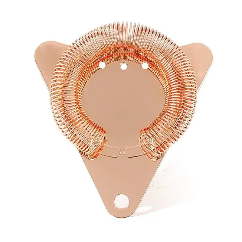 BarConic® Copper Plated Triangle Bar Strainer - Coil Form, Acute Angle Design, Utensil with Utility for Bar & Kitchen Mixer Shaker Use, Utensils, Mixology Showmanship