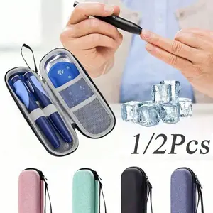 Insulated Portable Insulin Cooler Bag, Ice Retention Cooler, Friendly Cold Ice Pack, Lightweight Simple Zipper Carry Bag, Diabetes Travel Case, Medication Cooler