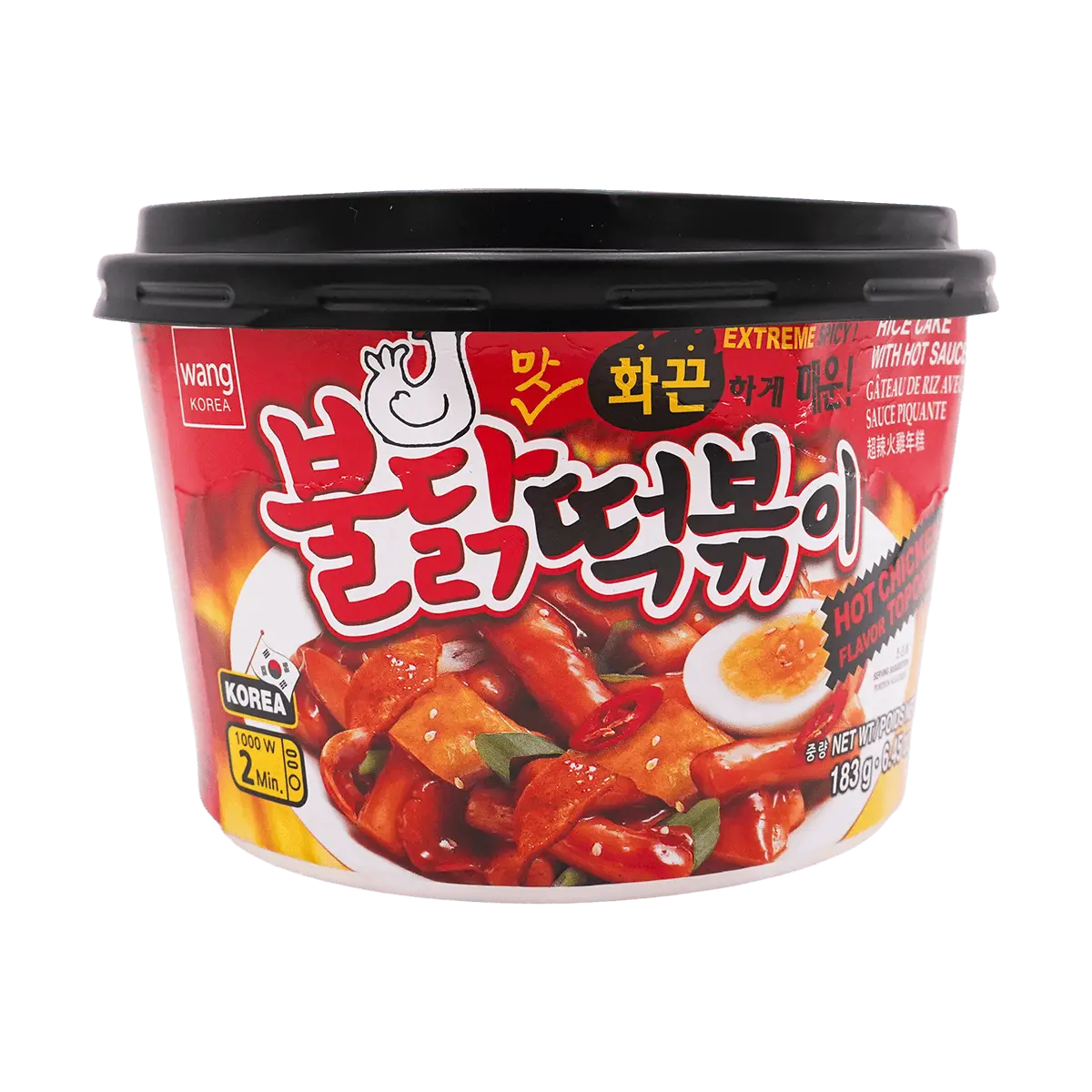 WANG FOOD Buldak Rice Cake Tteokbboki with Hot Sauce 6.45oz