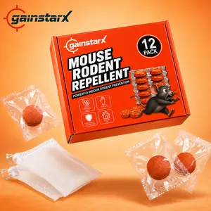 Gainstarx 12 Pack Upgraded Large 15g Each Peppermint Oil Rodent Repellent Balls for Home Kitchen Garage Pantry and Indoor Spaces Mouse and Rat Deterrent