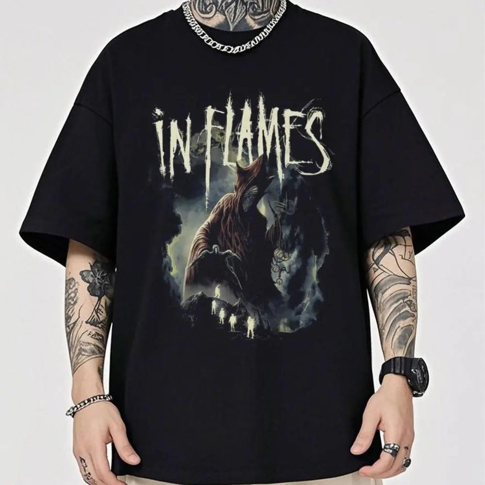 IN FLAMES FOREGONE NEW BLACK T-SHIRT