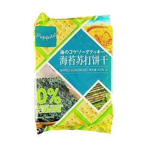 Peppito Sugar-Free Seaweed Soda Crackers 405g - Healthy Low-Carb Snack for Keto Diet