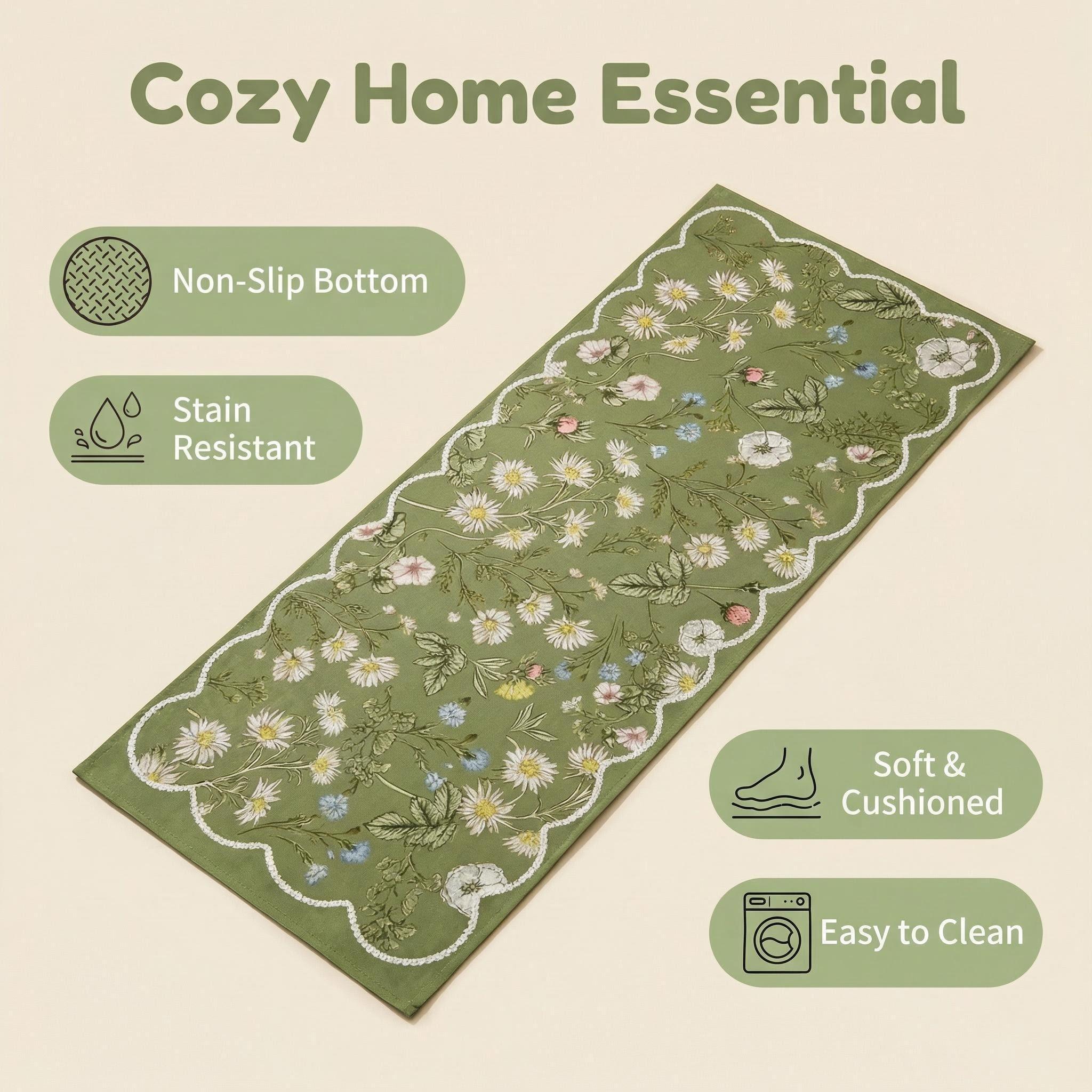 15.75x47.24 Inch Garden World Ultra Absorbent Non-Slip Bath Mat, Machine Washable Water Absorbent Rug for Bathroom, Kitchen, Shower, Toilet, Entryway & Bedroom  stone bath mats