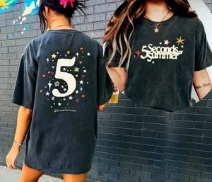 5SOS Double Side Shirt, 5SOS Shirt, 5SOS Starry Night Shirt, 5SOS Merch, 5SOS Shirt, 5 Seconds Of Summer Fan Shirt