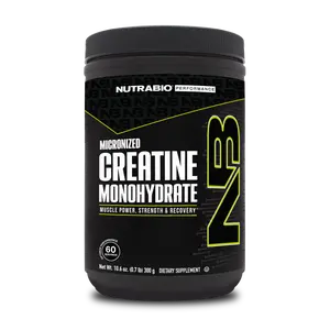 NUTRABIO Creatine Monohydrate Powder - 300g, 60 Servings, Unflavored, Purity-Tested Dietary Supplement with Essential Aminos for Fitness, Muscle Support, Protein & Endurance Supplement Needs