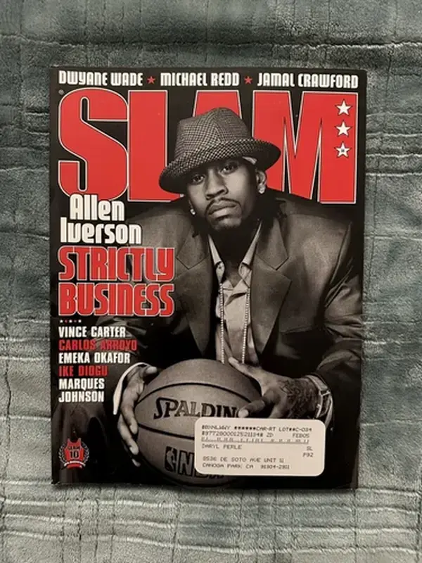 2005 Feb Slam Magazine Poster Print Allen Iverson Cover w/Posters Philadelphia 76ers - POSTER NO FRAME