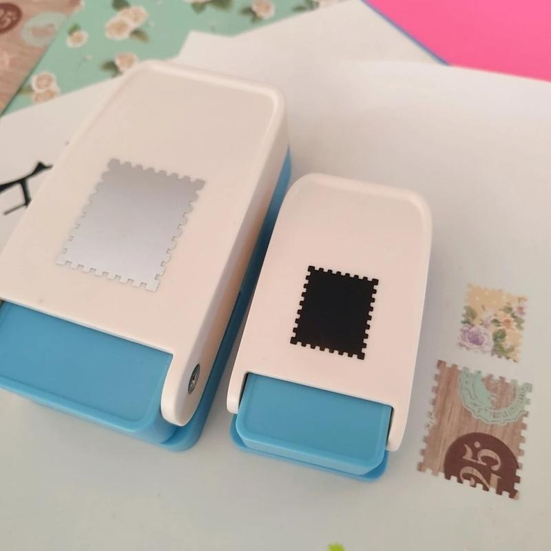 6 Styles Stamp Puncher-Comes with a free glue stick, Manual Floral Design Paper Hole Puncher, Embosser, Lever-type structure for effortless and durable operation for Hand Books, Photo Albums, Greeting Card Making, Office Supplies and Gifts
