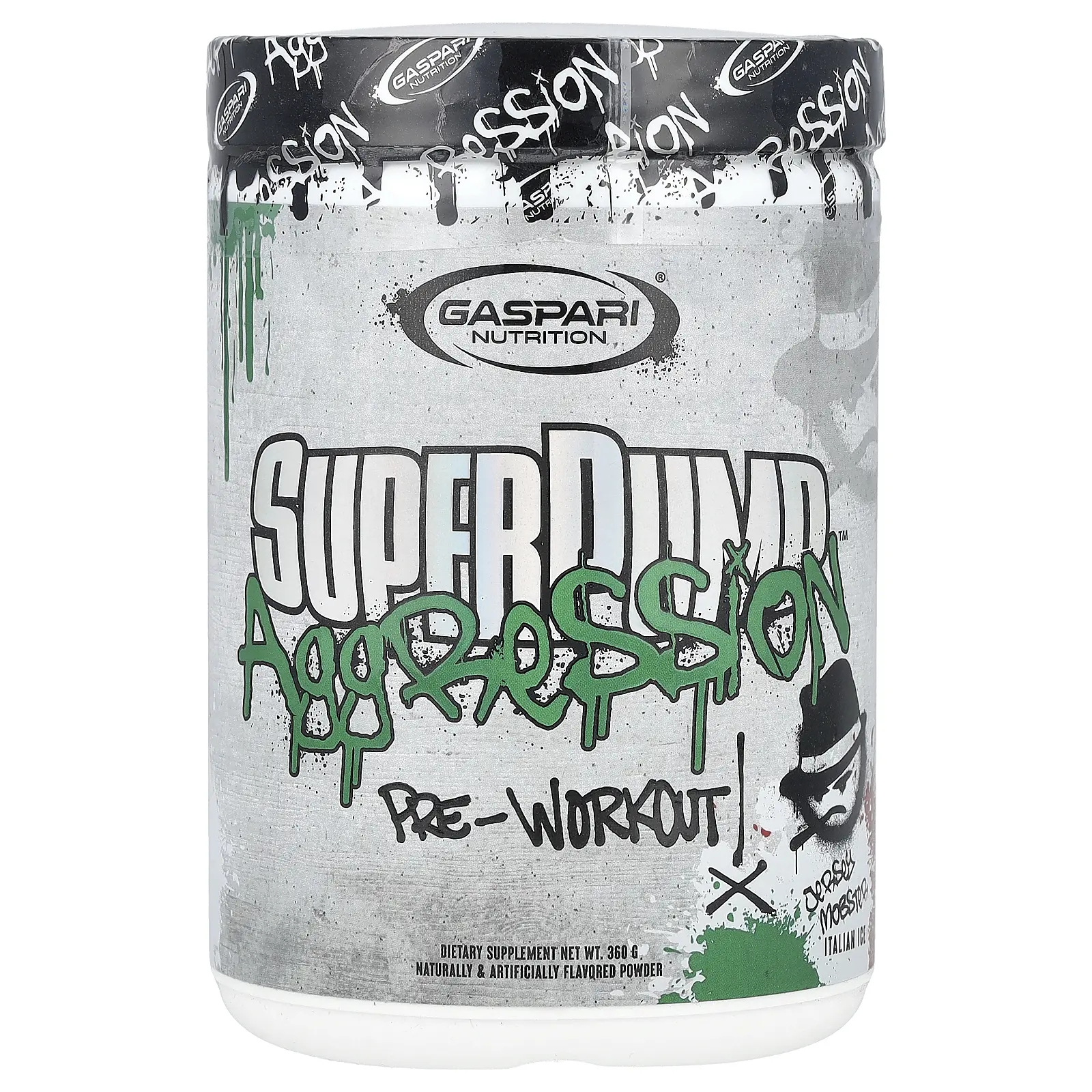 Gaspari Nutrition SuperPump Aggression™ Pre- Workout, Jersey Mobster Italian Ice, 360 g