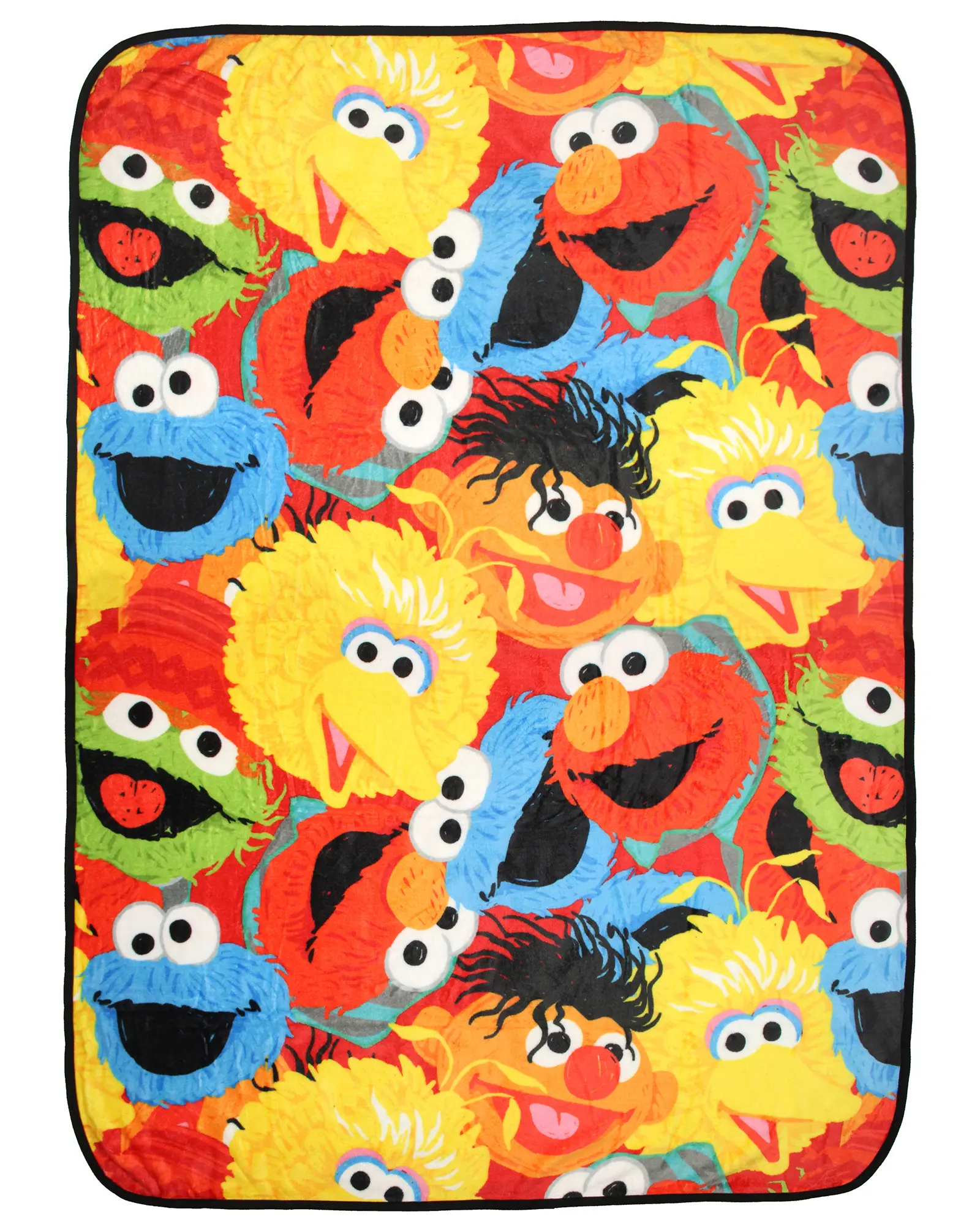 Sesame Street Blanket Elmo Cookie Monster Oscar The Grouch Ernie Big Bird Cute Plush Fuzzy Soft Throw Blanket