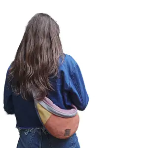Colorful Canvas Fanny Pack - Zero Waste Design, Crossbody & Dumpling Variants, Casual Style, Ideal for Everyday Use