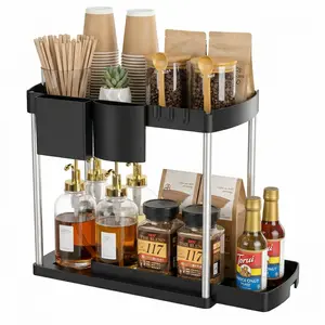 2026 New Upgraded 2-Tier Storage Rack, Heavy Duty Space-Saving Organizer, High-Grade Materials & Stronger Load Capacity, Multi-Purpose Shelving for Kitchen Bathroom Garage Pantry, Durable Versatile Storage Solution for Home Organization