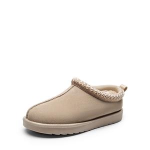 Dream Pairs [FuzzyEasy] Unisex Suede Leather Slip-On Soft Sole Slippers, Warm House Slippers for Winter, Classic Stylish Indoor-Outdoor Comfort Footwear