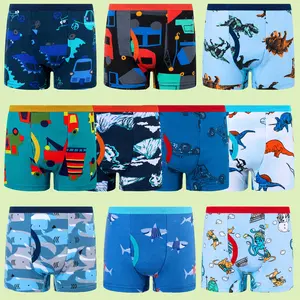 10-Pack Boys’ Colorful Printed Boxer Briefs – Soft Breathable Toddler Underwear, Comfortable Kids Underpants for Ages 3T–9Y