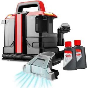 Portable Carpet and Upholstery Cleaner Machine,  Spot Cleaner for Pet Stains, Sofa, Rug, Mattress, Curtain and  Seats, Lightweight with Two Cleaner Solutions