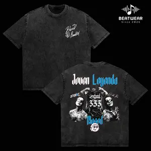 Rapper Blessd SI SABE Album Tour Merch T-shirts for Men Women Fashion Hip Hop Punk Style T Shirt Summer Tops Vintage Soft Cotton Washed T-shirt