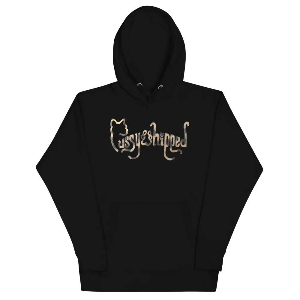 "Pussywhipped", Cat Lover Hoodie, Text Logo, Cheetah Print outfits men
