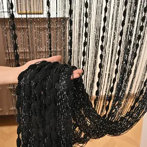 1pc Elegant Beaded Curtain, Fly Screen for Doors and Windows, 100x200cm Home Decor Accessory, Stylish Room Divider