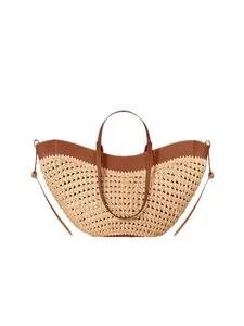 Handwoven Straw Bag, Large Capacity Beach Shoulder Bag, Casual Simple Style, New York Trendy Design, Durable Handbag, Handcrafted Bag