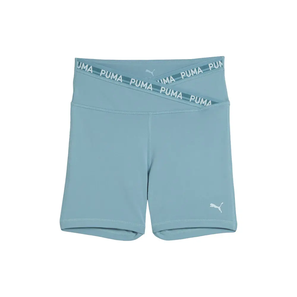 PUMA Womens Strong Cross Front 5 Inch Athletic Shorts Casual Bottoms Casual - Blue