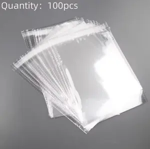 100pcs Clear Self-Sealing Storage Bags – Waterproof & Dustproof Packaging for Clothing (9x12")