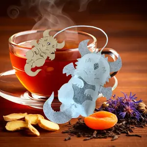 Ocean Teabag - Sleeping Baby Dragon Tea Bag with Camellia's Welcome Black Tea Apricot Scented Ingredients Dried Ginger Cornflower Petals Apricot Jasmine Mullein Flowers - Beverage